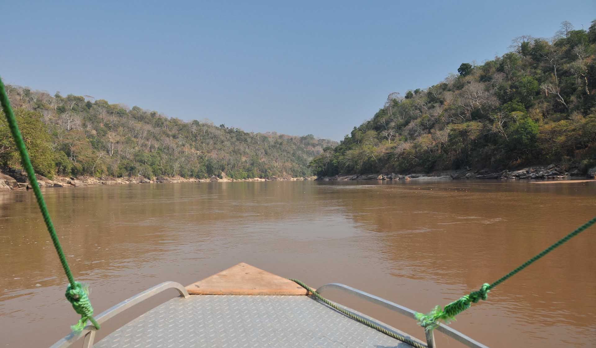 View of the river from the boat near Serena Mivumo River Lodge