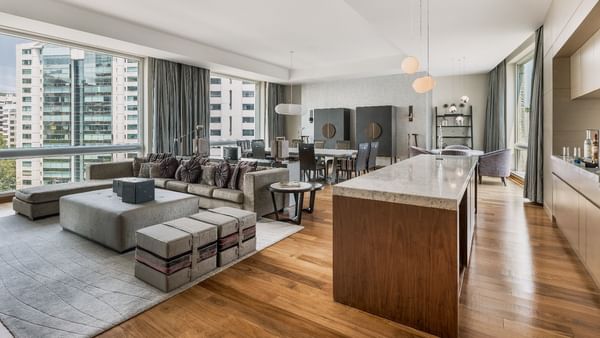 Interior of living area, Luna Presidential Suite at Fiesta Americana Travelty