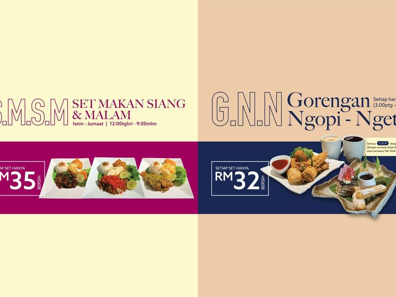 Makan Siang & Malam and Gorengan Ngopi-Ngeteh Set Menu poster at Sunway Putra Hotel