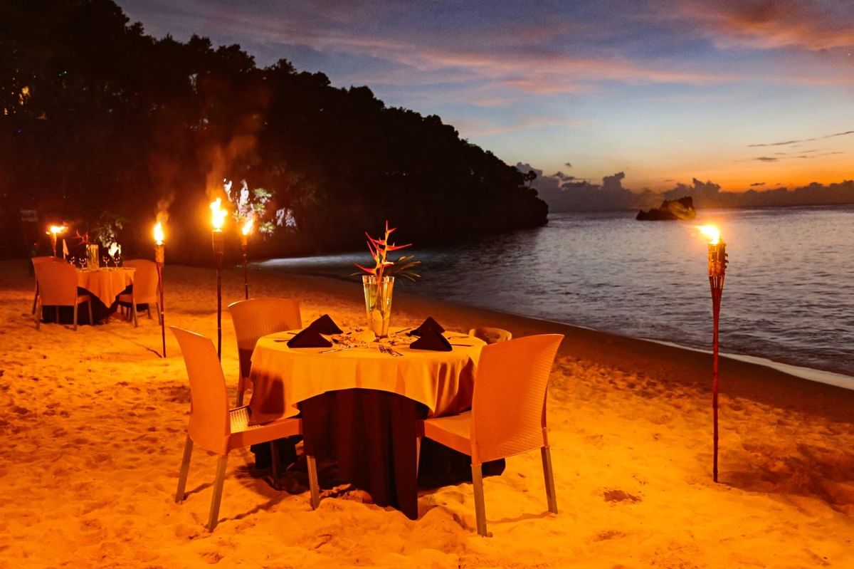dining table on the beach