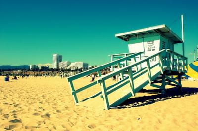 Lifeguard shack on a beach