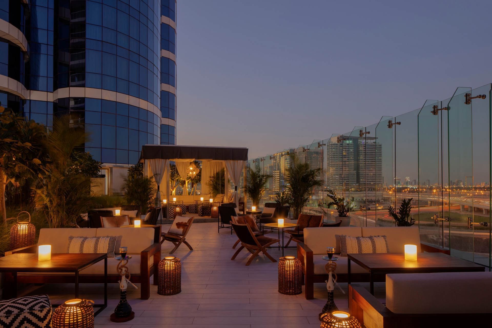 Shisha lounge outdoor at Paramount Hotel Dubai