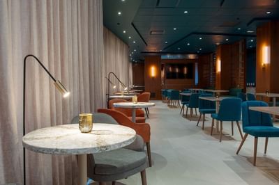 Dining area in a restaurant at Matrix Hotel