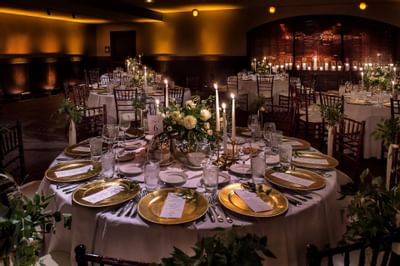 table view of cheshire wedding setup