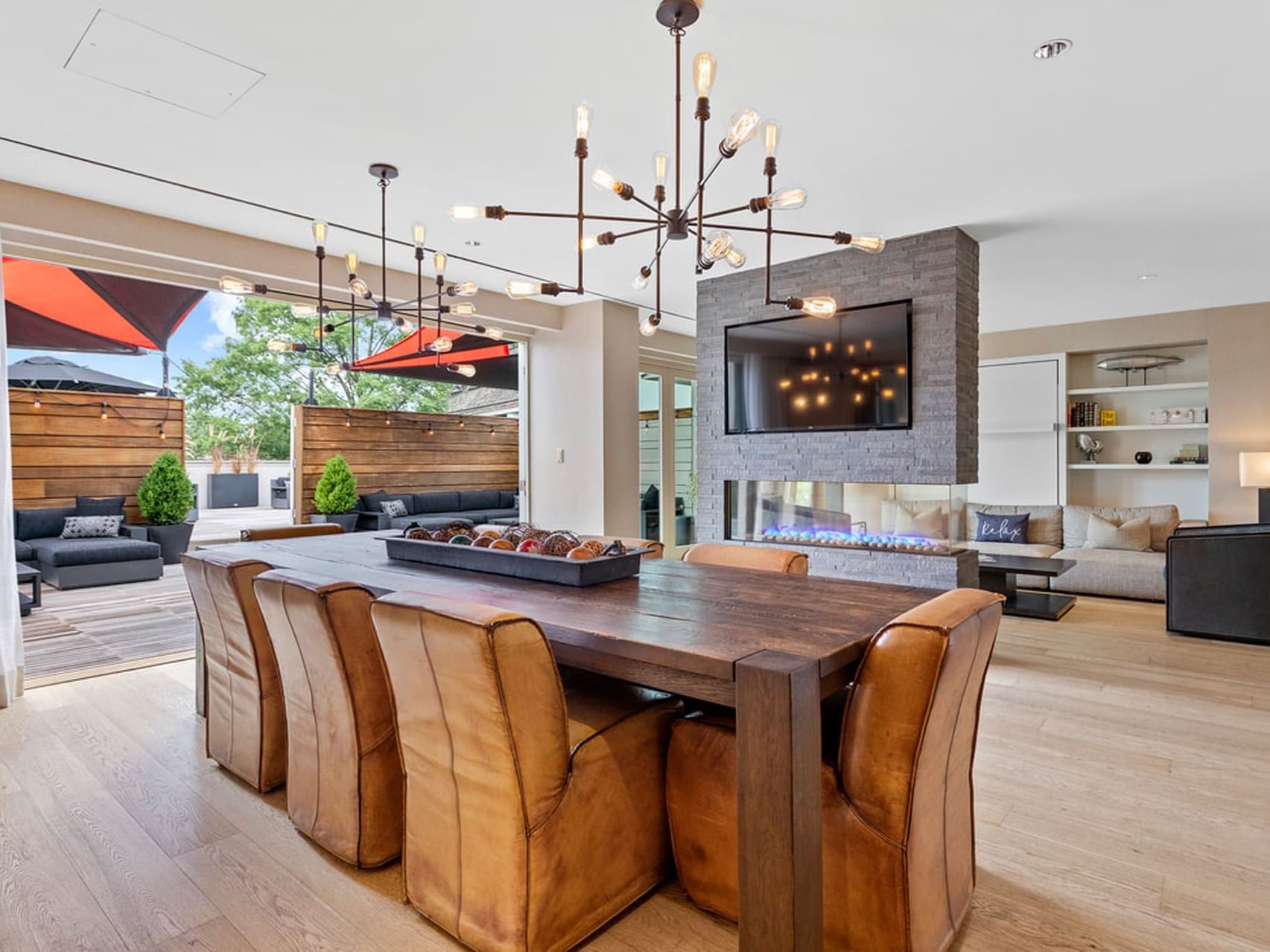 Modern dining area in Ambassador Suite at J House Greenwich 