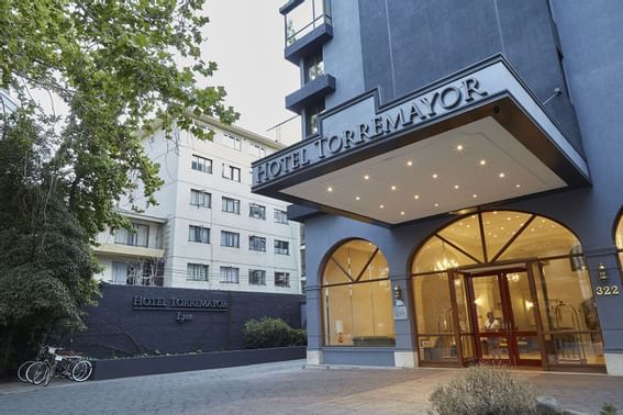 Exterior view of the entrance at Hotel Torremayor Lyon