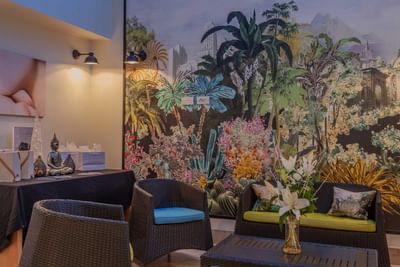 Interior view of a Spa waiting area at Orsett Hall Hotel