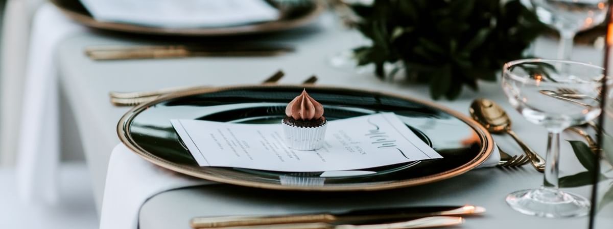 Closeup of wedding table utensils at Mercure Gold Coast Resort
