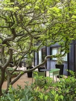 Patio de chambre avec vue sur le jardin à Oceania Hotels Group