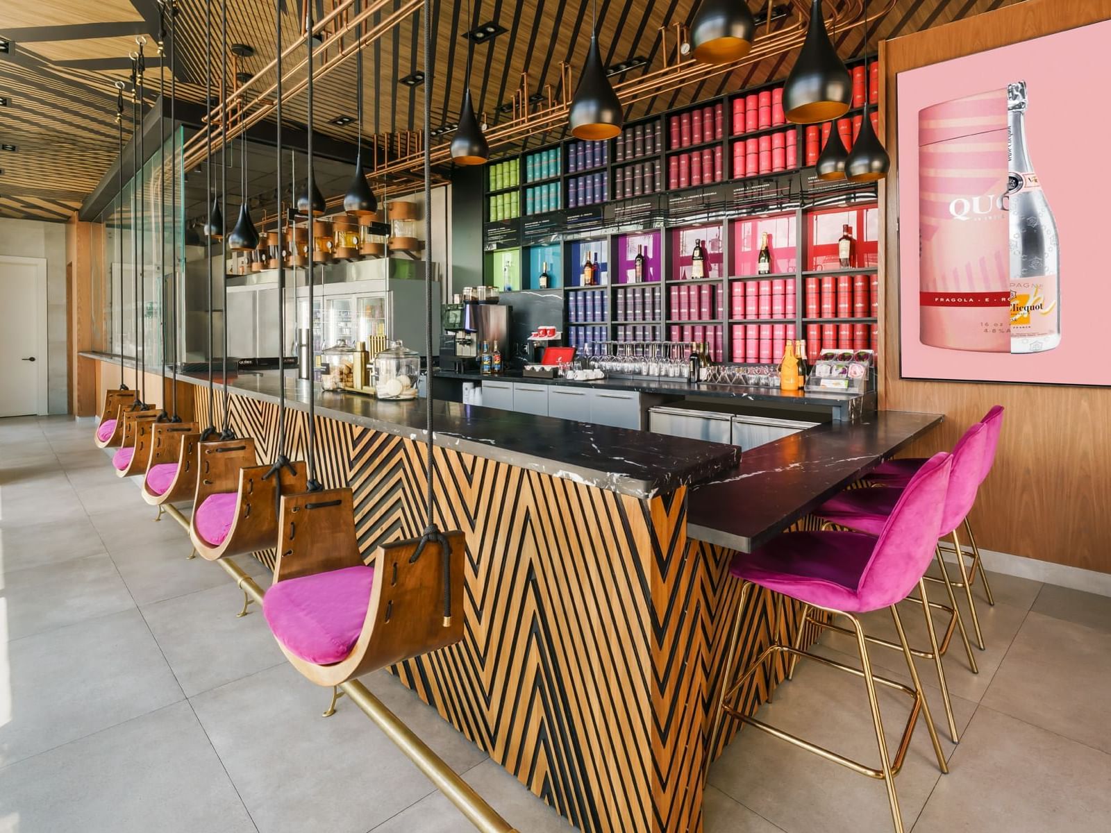 Counter table in Italian Quore Gelato at Costa Beach Resort