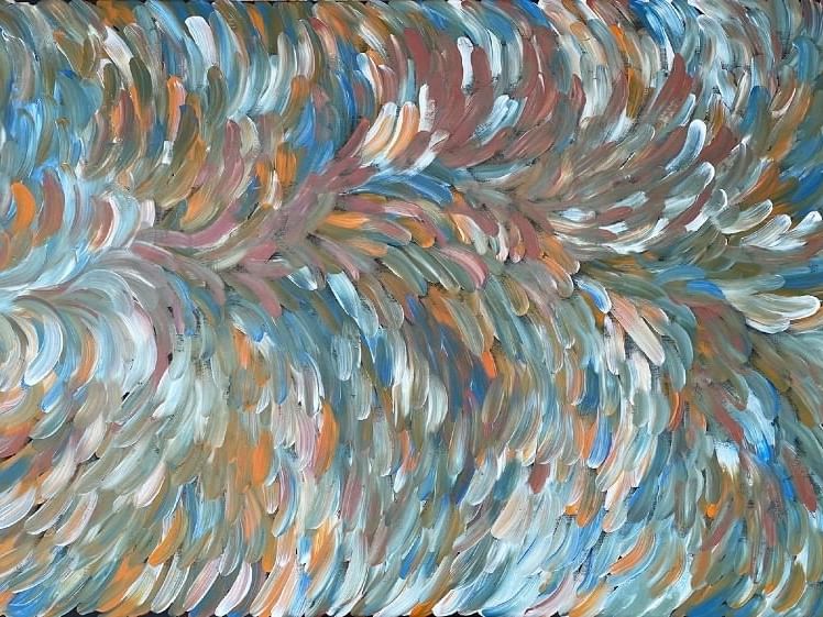 Aboriginal Art of Medicine Leaves in Mitchell Fine Art near Sofitel Brisbane Central