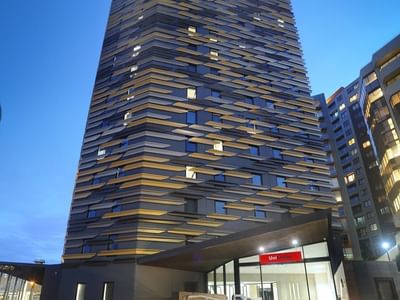 Outside-building-entrance-night