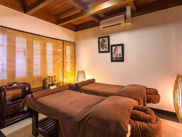 Two spa beds in Oasis Spa at Warwick Le Lagon 