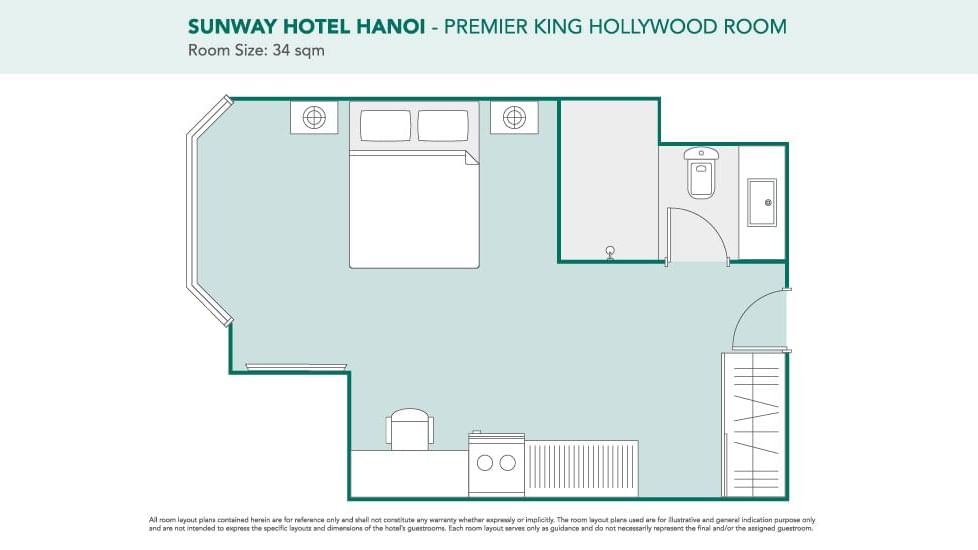 Overview of Deluxe Super King Room in Sunway Hotel Georgetown