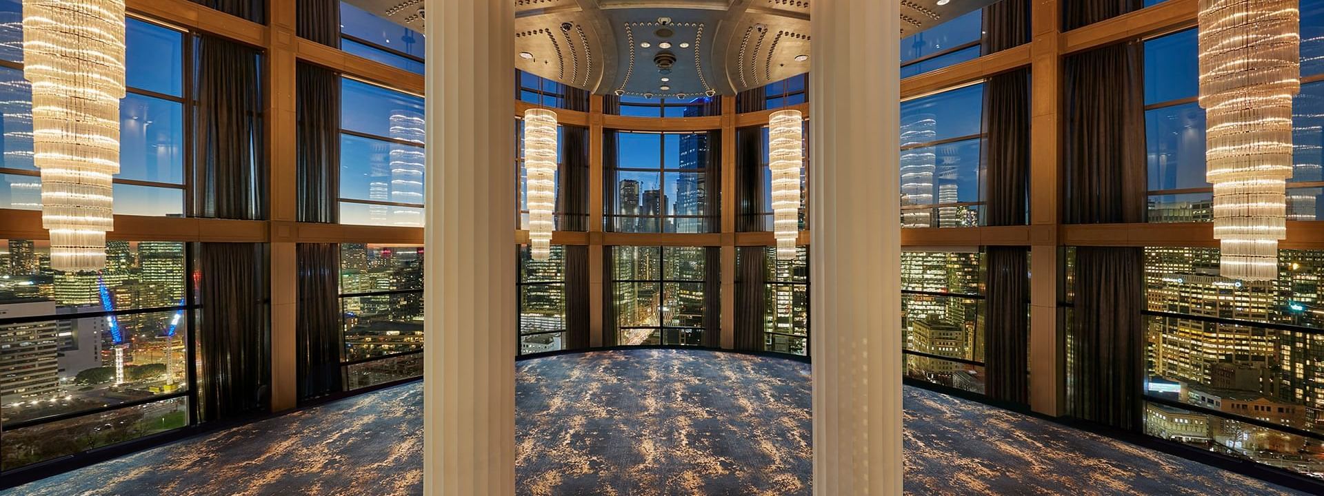 Interior of spacious Horizon Ballroom at Crown Hotel Melbourne