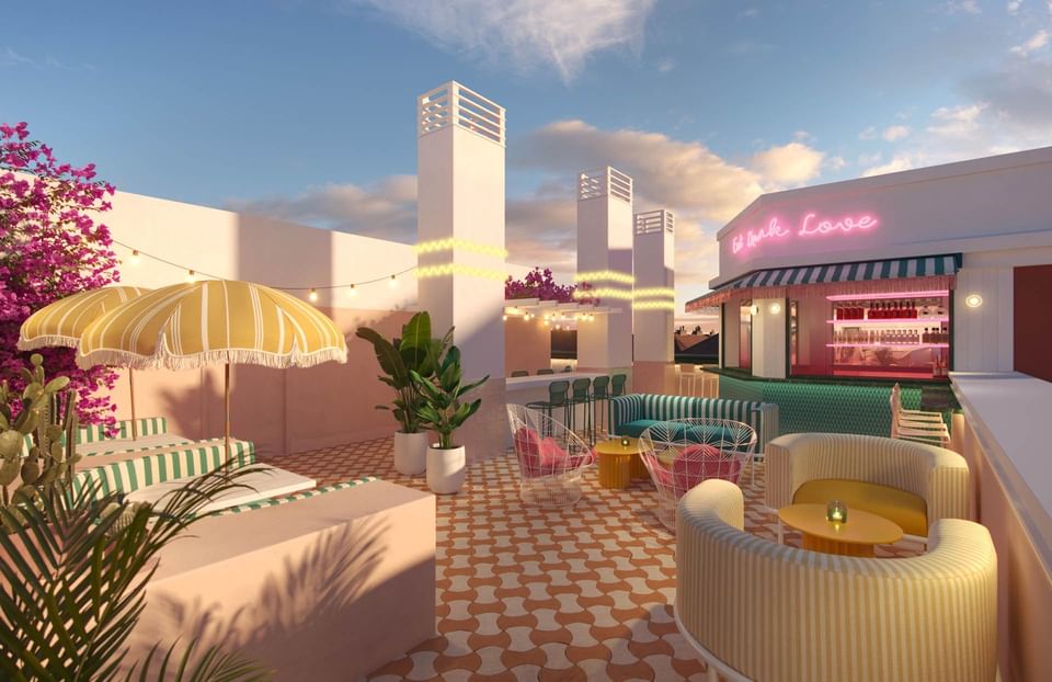 Rooftop Bar and Pool at Urban Hive Madrid