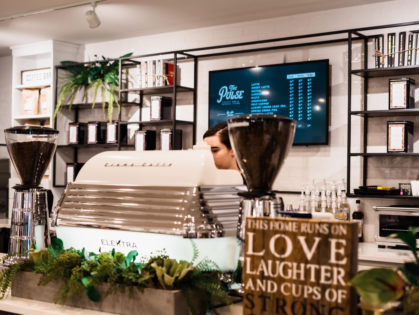 Interior view of The Pulse Coffee Bar at The Malcolm Hotel