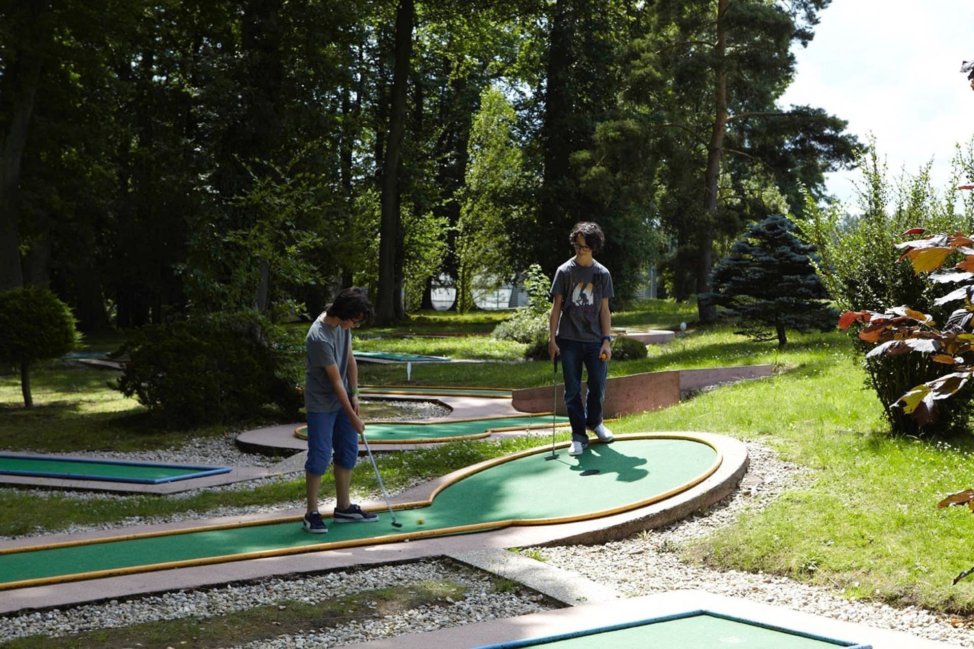 Minigolf at Forges Hotel in Forges-les-Eaux, France