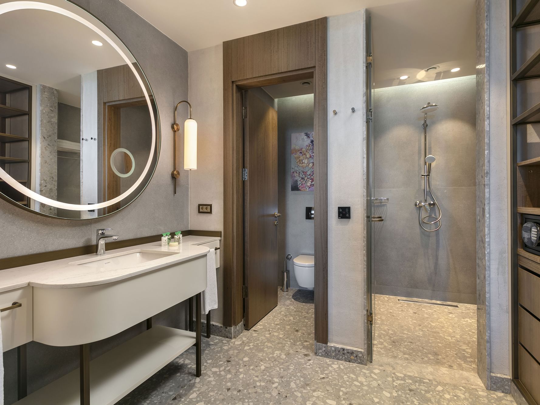 Bathroom with vanity & shower area in Superior Room at Cullinan Belek
