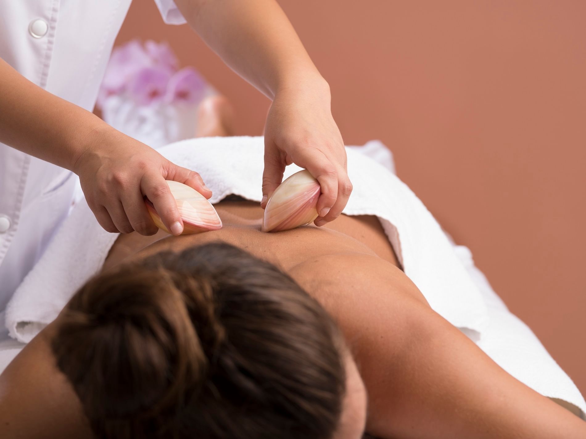 A Lady getting a Spa treatment at Ana Hotels in Romania