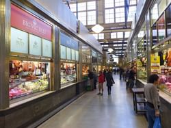 Interior view Queen Victoria Market near Jasper Hotel