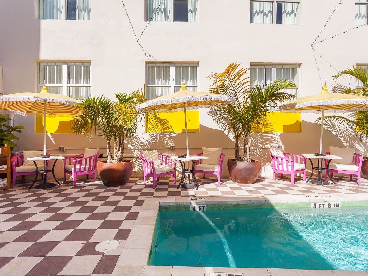 Outdoor pool with the lounge at Clinton Hotel South Beach