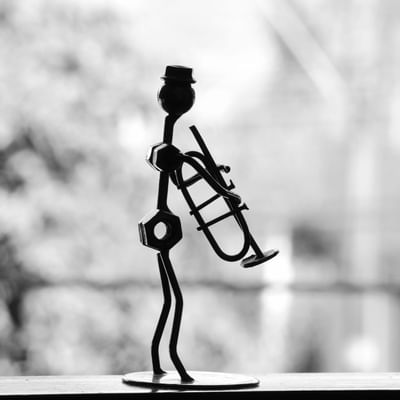 Seppi Eder art garden Trumpeter sculpture, Falkensteiner Hotels