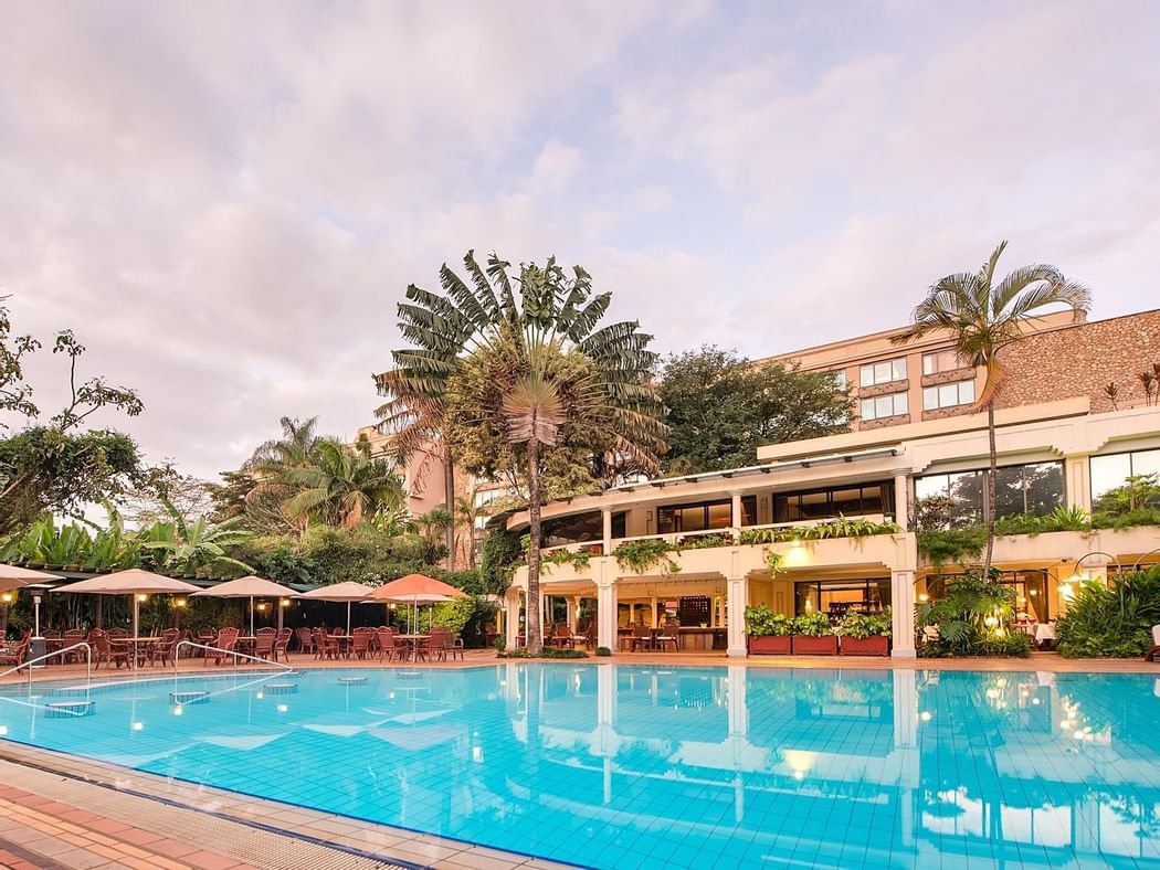 Exterior of the pool bar at Nairobi Serena Hotel