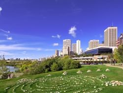 Landscape view of Shaw Conference Centre near the Matrix Hotel
