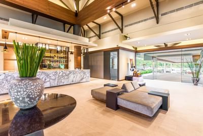 Interior of the lobby of Club House at Chatrium Golf Resort