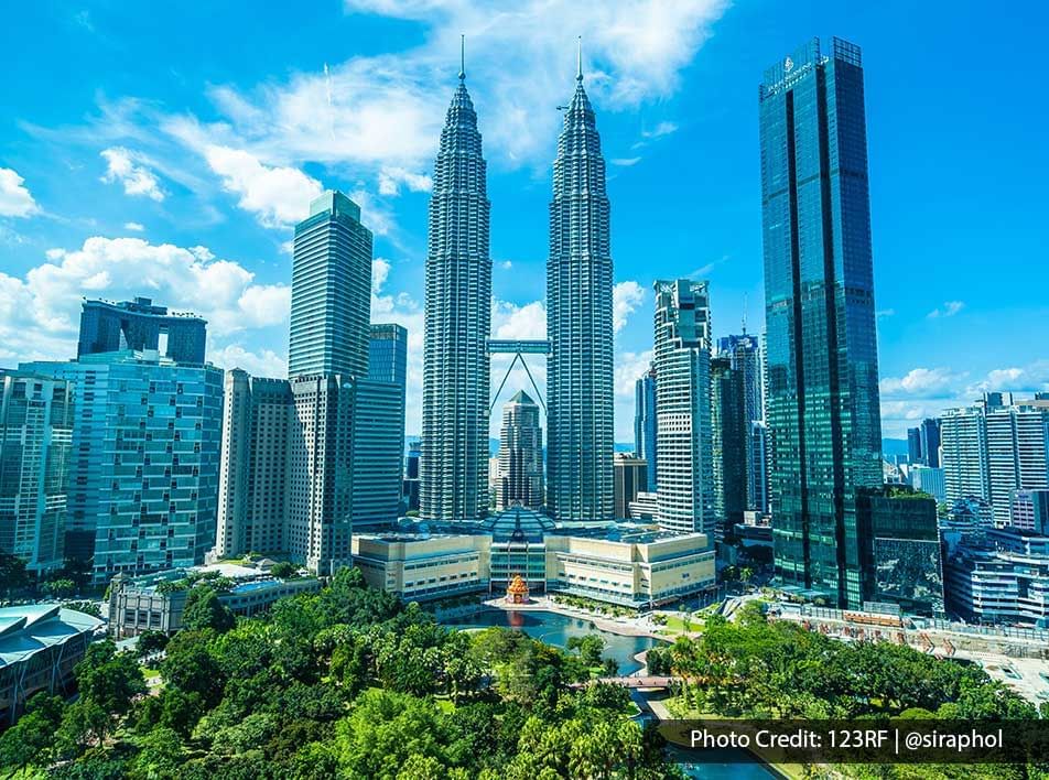 View of the Petronas Twin Towers & buildings, top attraction site near Imperial Lexis Kuala Lumpur