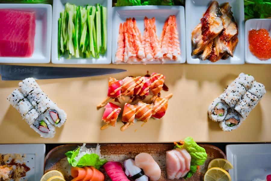 Assortment of Sushi rolls available at Shogun Japanese Steakhouse.