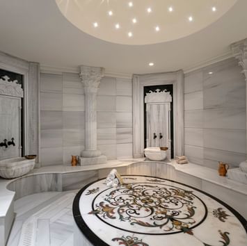Interior of a Marble Turkish Bath in a Spa at Titanic Port Bakirkoy