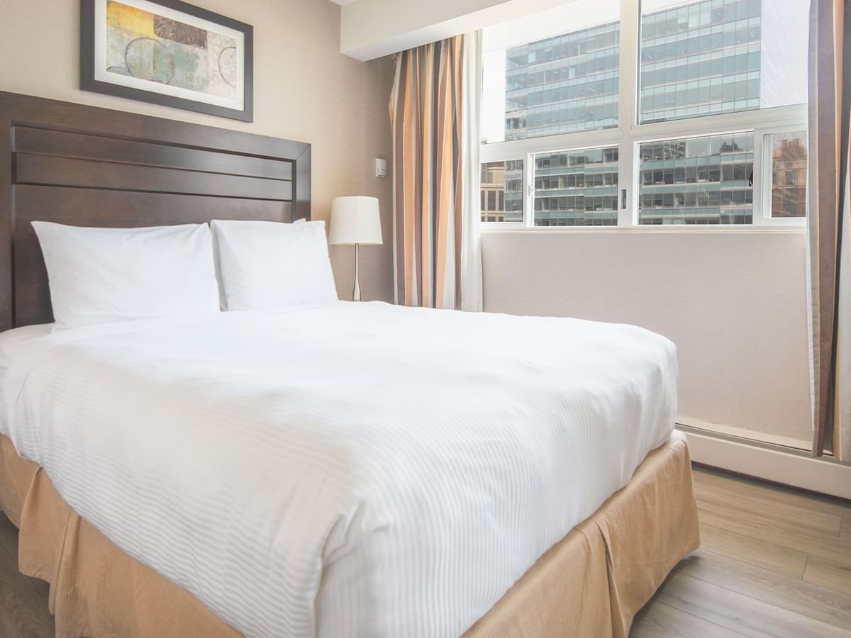 Hotel suite with bed