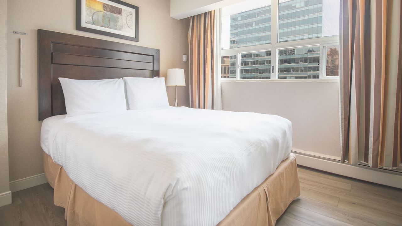 Hotel suite with bed