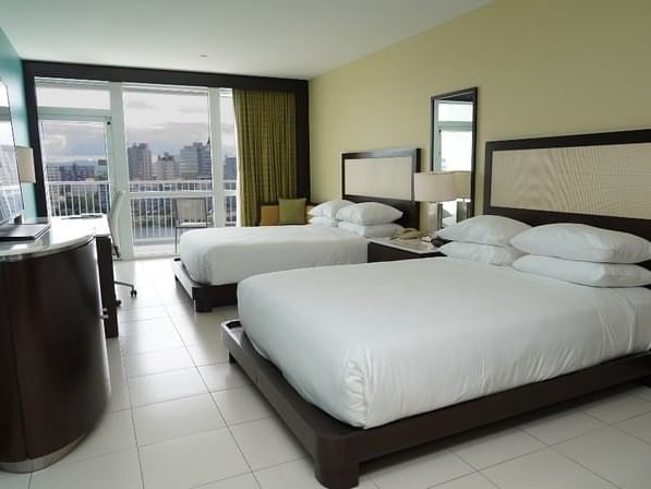Bay view room with two Queen beds at The Condado Plaza Hilton 