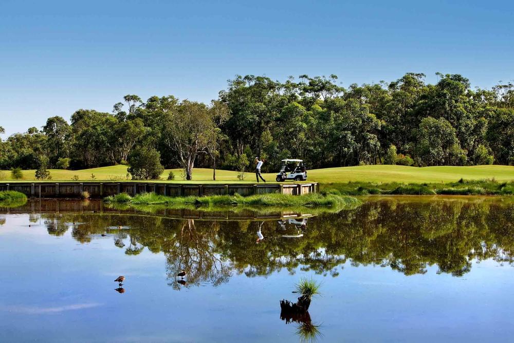 Kooindah Waters Golf Course with Kooindah Lake view near Mercure Kooindah Waters