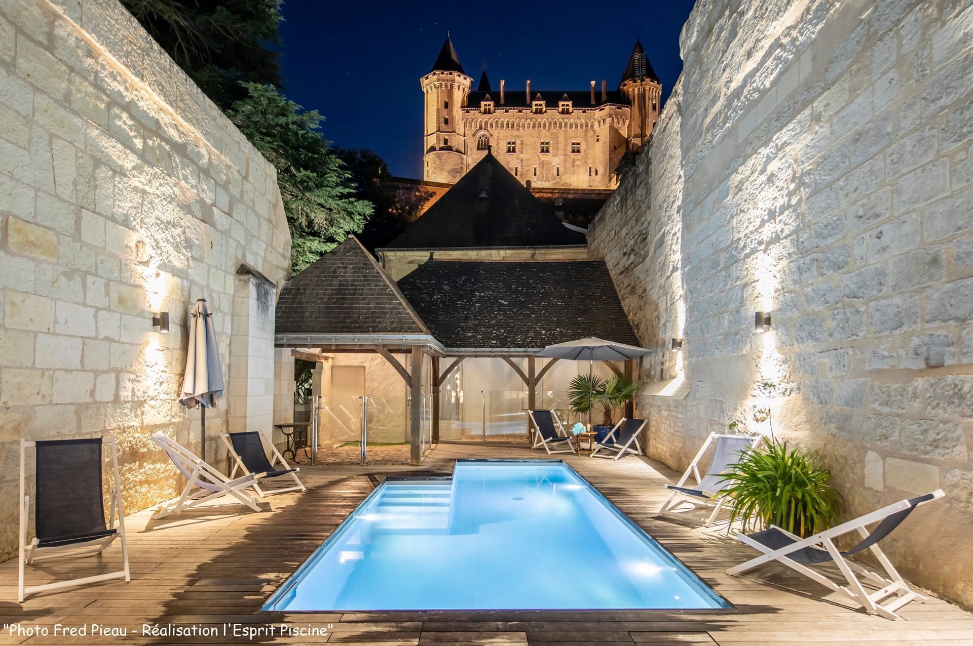 Pool at Hotel Anne d'Anjou in Saumur, France