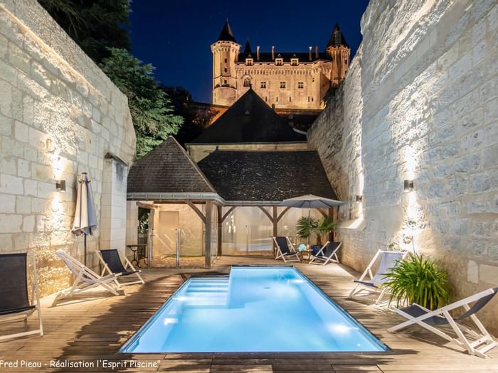 Pool at Hotel Anne d'Anjou in Saumur, France