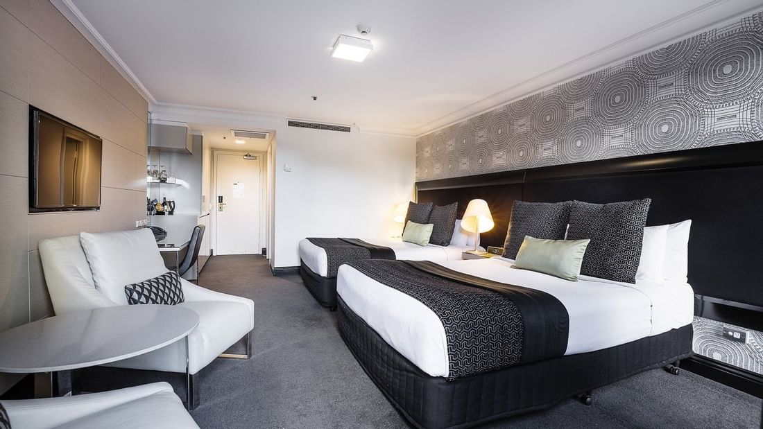 Balcony Guest Rooms at Pullman and Mercure King George Square Brisbane 