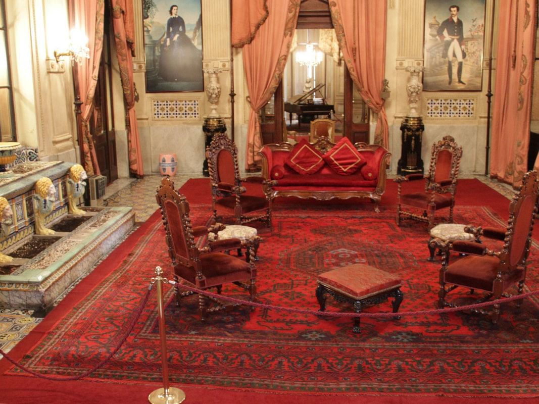 Ancient chairs in Palacio Cousino at Hotel Plaza San Francisco