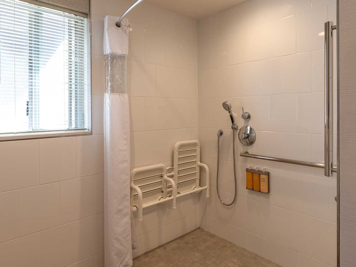 Coast Accessible Two Queens with Garden View - Shower with grab bars