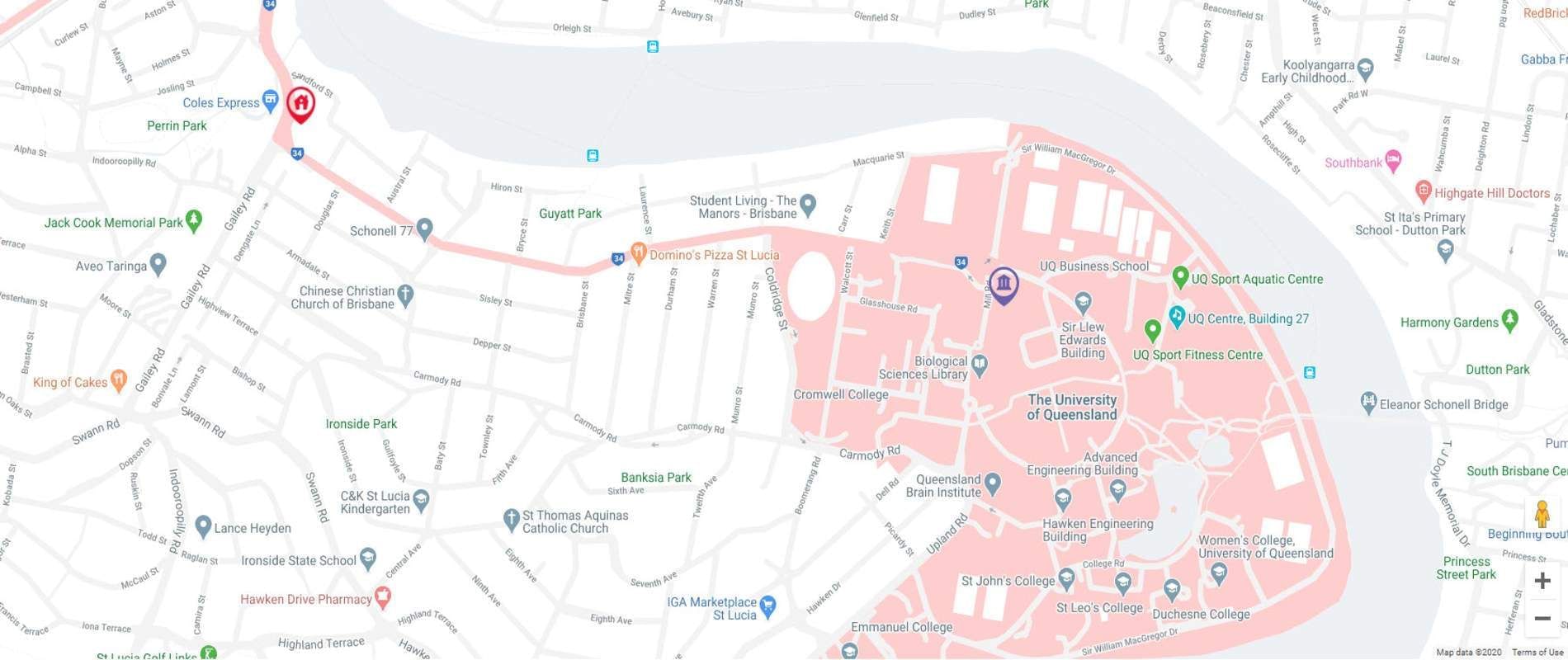 Student Living - Gailey Map