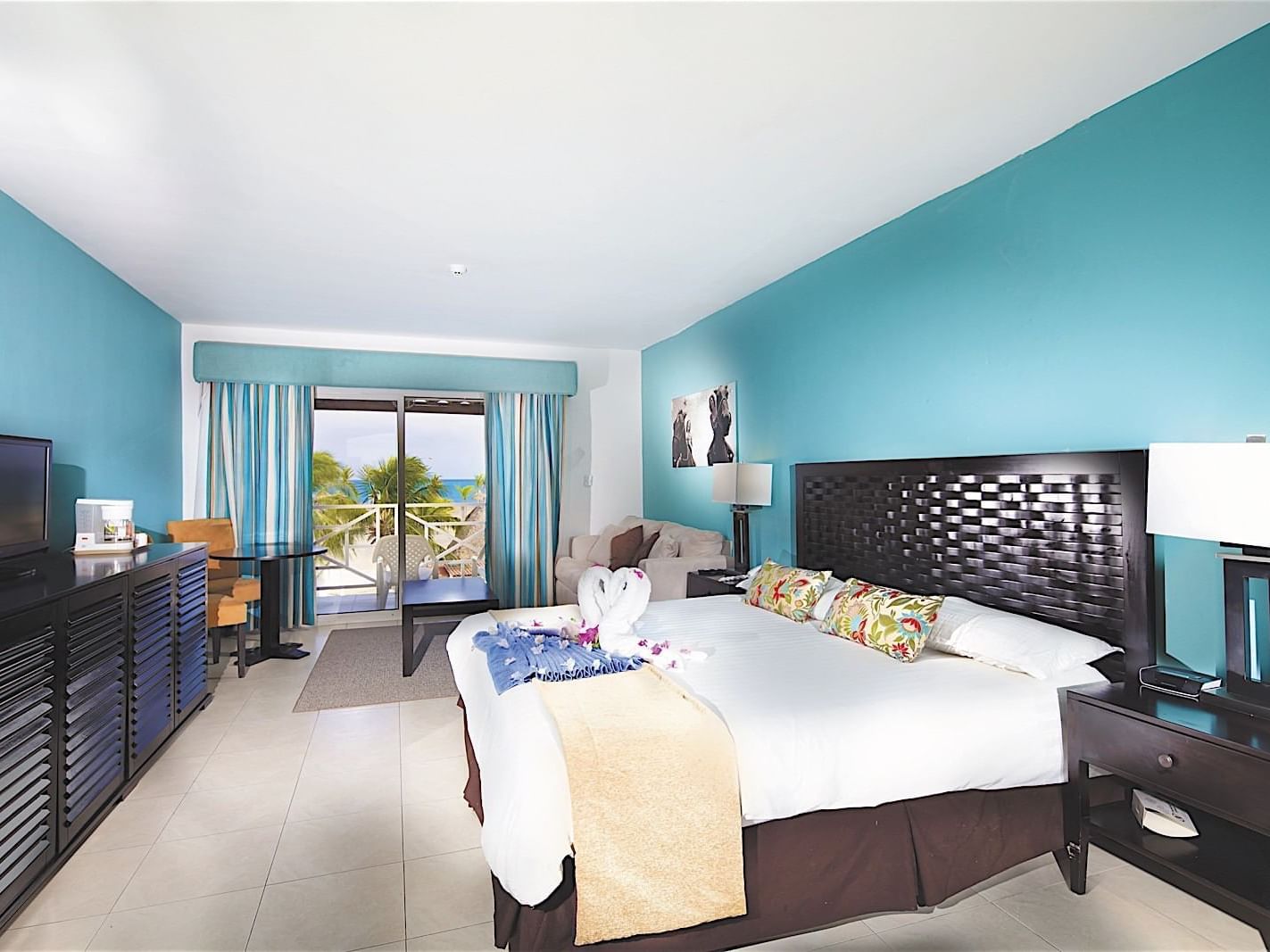 Ocean View Room with a king bed at Playa Blanca Beach Resort