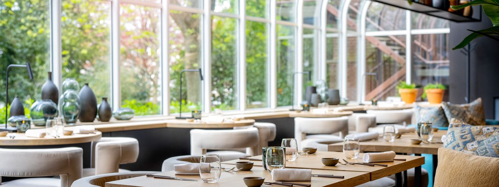 Dining table set-up in The Iris at The Hotel Brussels