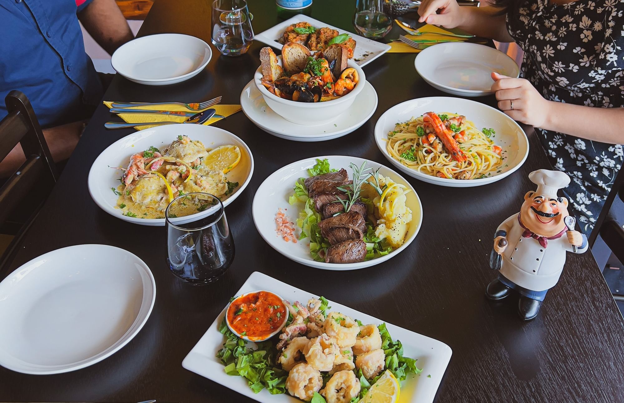 Variety of food dishes served on a table in Sunway Boulevard 88 near Sunway Hotel Big Box