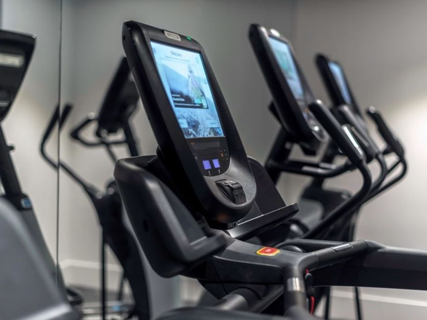 Exercise machines in Cardio Gymnasium at Brady Hotels Jones Lane