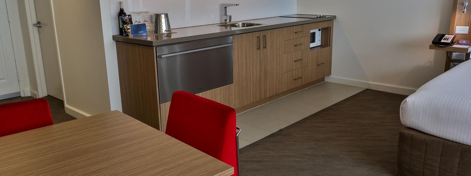 Close up of Kitchenette of Superior Twin Room at Novotel Sydney