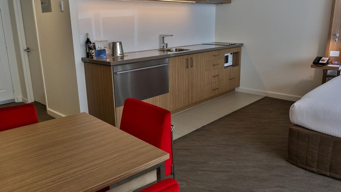 Close up of Kitchenette of Superior Twin Room at Novotel Sydney