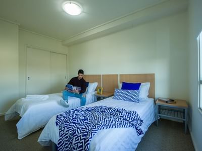 College Square on Lygon_1 Bedroom Twin Share - Bedroom with Resident